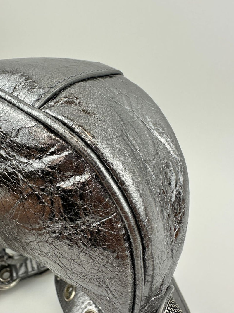 Le Cagole XS Silver Shoulder Bag