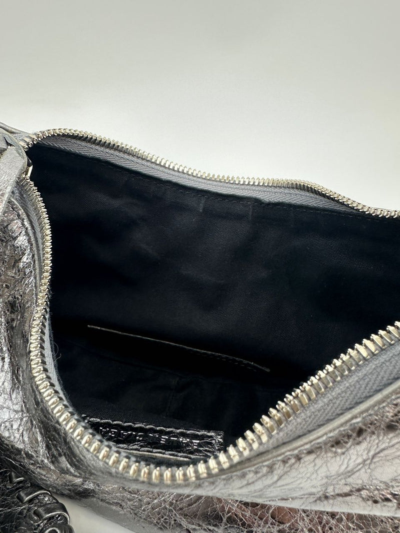 Le Cagole XS Silver Shoulder Bag