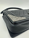 Boy Old Medium Paris-Dallas Black Calfskin Flap Bag RHW