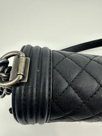 Boy Old Medium Paris-Dallas Black Calfskin Flap Bag RHW