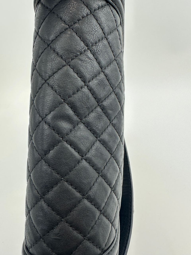 Boy Old Medium Paris-Dallas Black Calfskin Flap Bag RHW