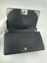 Boy Old Medium Paris-Dallas Black Calfskin Flap Bag RHW