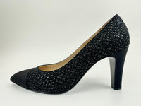 Gabrielle Coco Chanel Black Tweed Pumps Size 38.5