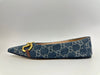 GG Denim Horsebit Blue Ballet Flats Size 38.5