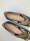 GG Denim Horsebit Blue Ballet Flats Size 38.5