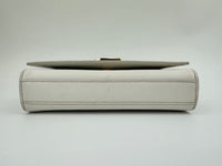 Small Kate White Grain De Poudre Embossed Leather GHW