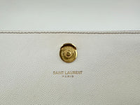 Small Kate White Grain De Poudre Embossed Leather GHW