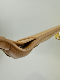 Small Cassette Intrecciato Beige Bifold Zip Wallet