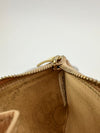 Small Cassette Intrecciato Beige Bifold Zip Wallet