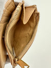 Small Cassette Intrecciato Beige Bifold Zip Wallet
