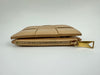 Small Cassette Intrecciato Beige Bifold Zip Wallet