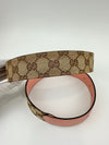 GG Beige Canvas / Pink Reversible Belt GHW Size 80 / 32