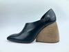 Toy Wood Heel Black Leather Pumps Size 38