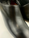Toy Wood Heel Black Leather Pumps Size 38