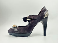 Suede Purple Heels Size 8B