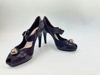 Suede Purple Heels Size 8B