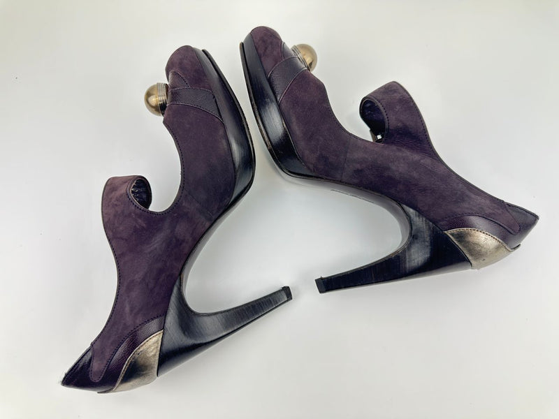 Suede Purple Heels Size 8B