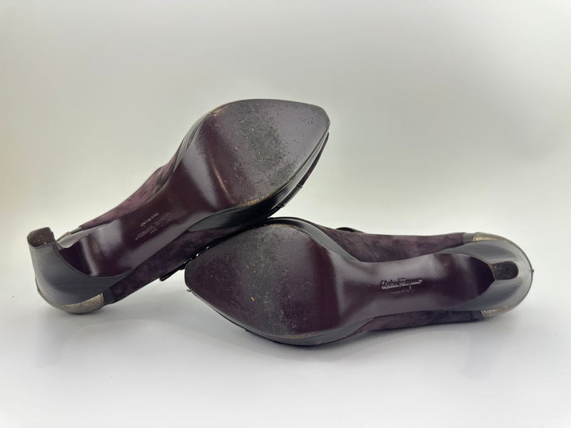 Suede Purple Heels Size 8B