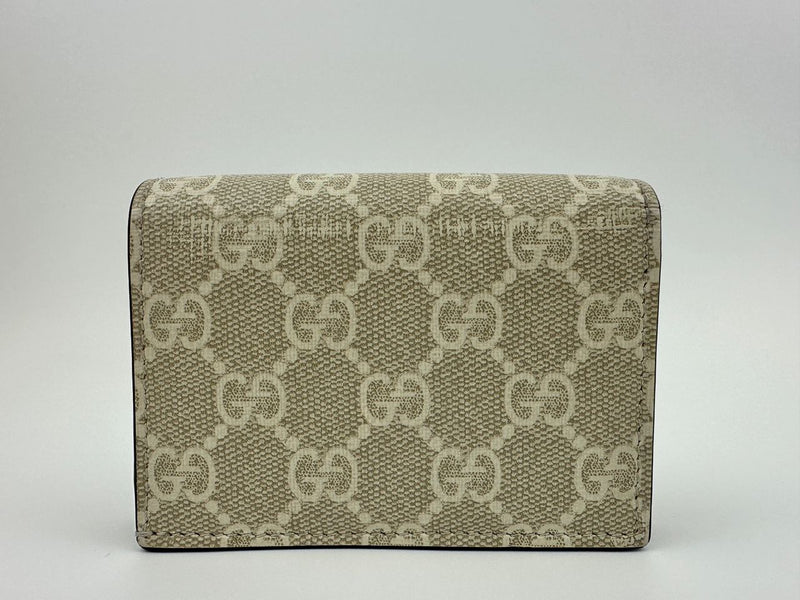 GG Marmont Small Bi-color Beige / White Supreme Wallet