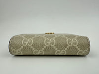 GG Marmont Small Bi-color Beige / White Supreme Wallet