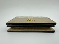 GG Marmont Small Bi-color Beige / White Supreme Wallet