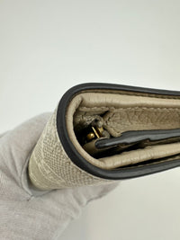 GG Marmont Small Bi-color Beige / White Supreme Wallet