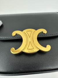 Mini Claude Crossbody Bag Black Shiny Calfskin Leather