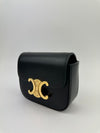 Mini Claude Crossbody Bag Black Shiny Calfskin Leather