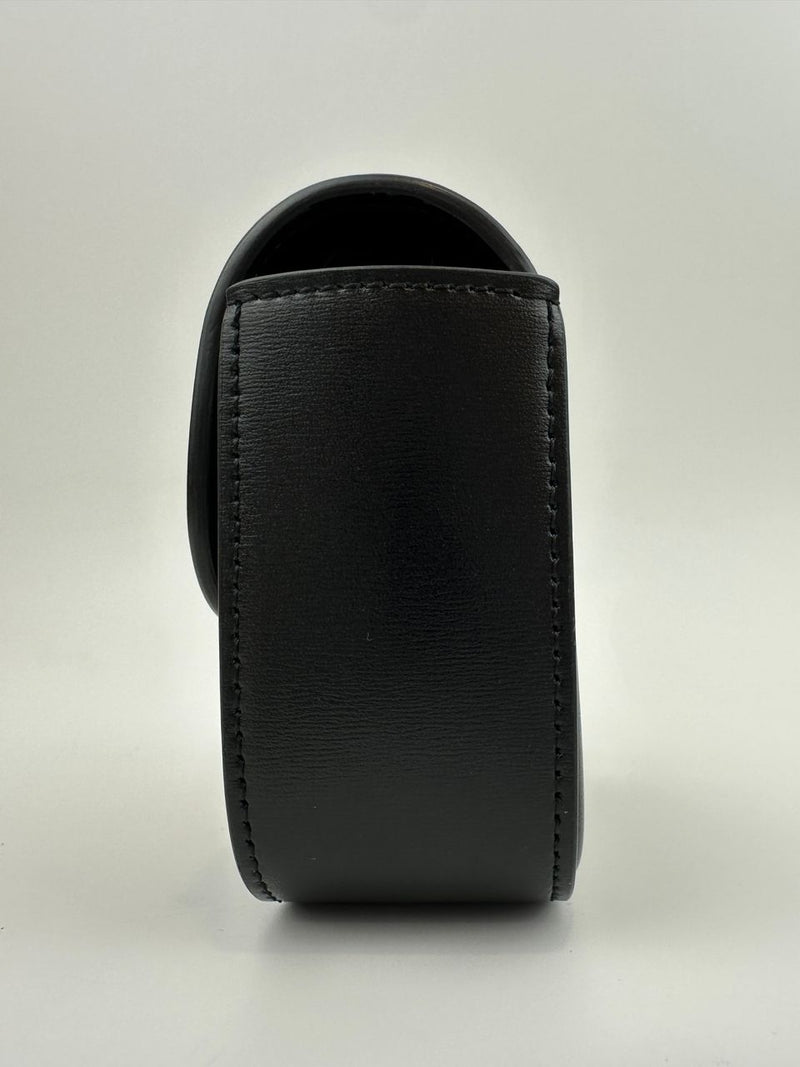 Mini Claude Crossbody Bag Black Shiny Calfskin Leather