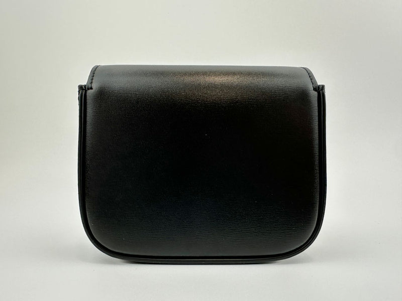 Mini Claude Crossbody Bag Black Shiny Calfskin Leather