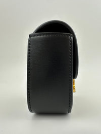 Mini Claude Crossbody Bag Black Shiny Calfskin Leather