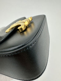 Mini Claude Crossbody Bag Black Shiny Calfskin Leather