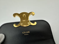 Mini Claude Crossbody Bag Black Shiny Calfskin Leather