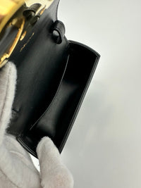 Mini Claude Crossbody Bag Black Shiny Calfskin Leather