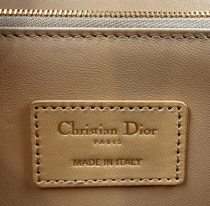 My Dior Top Handle Biscuit Cannage Lambskin Leather Bag