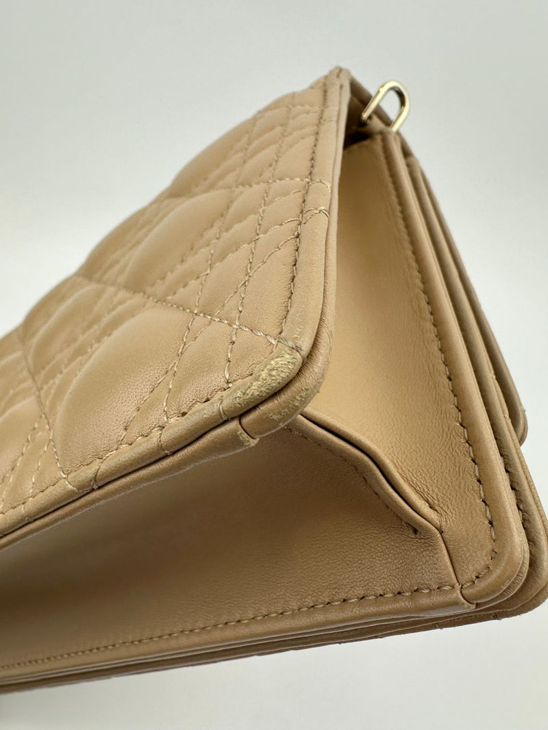 My Dior Top Handle Biscuit Cannage Lambskin Leather Bag