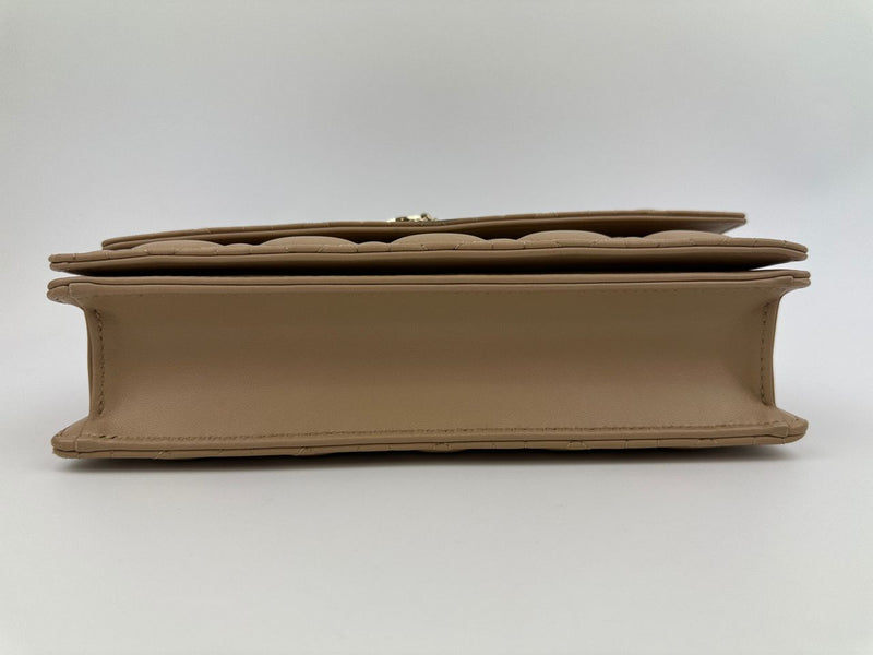 My Dior Top Handle Biscuit Cannage Lambskin Leather Bag