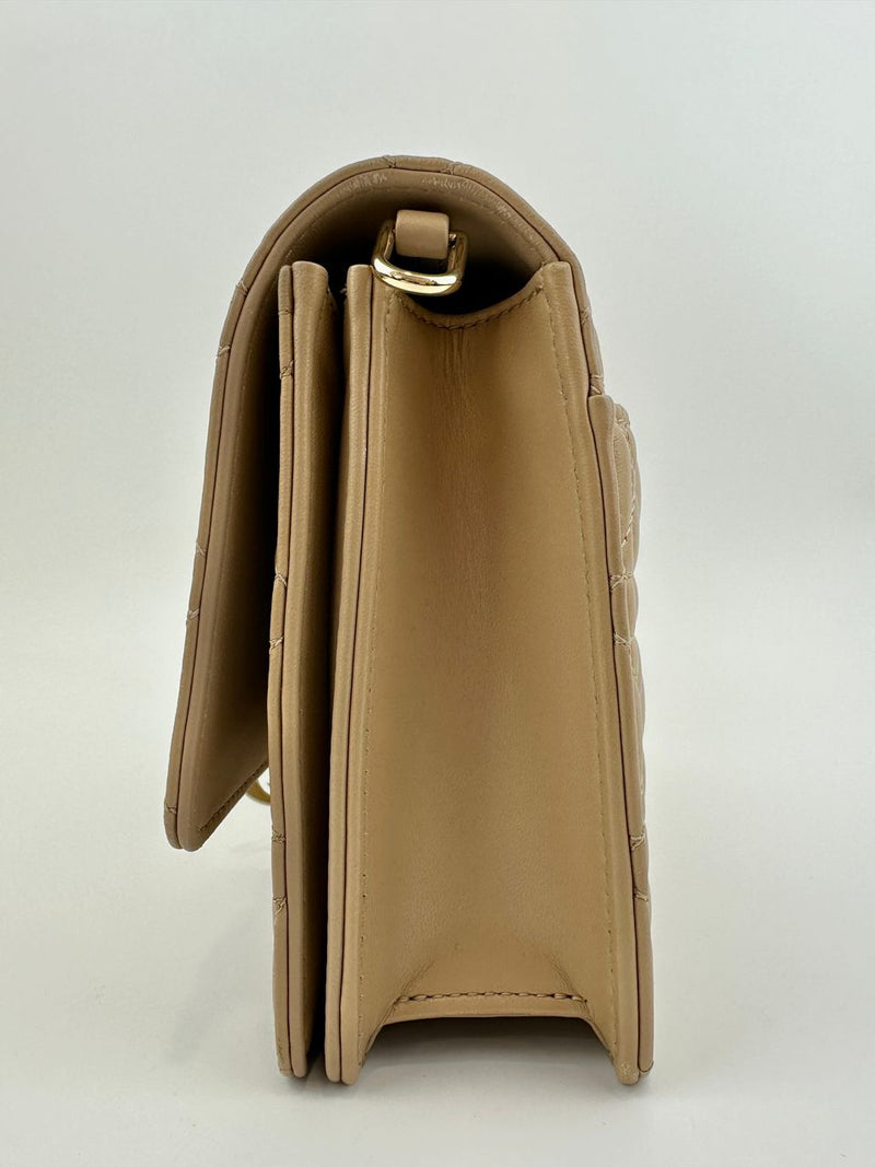 My Dior Top Handle Biscuit Cannage Lambskin Leather Bag