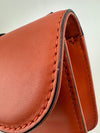 Small Glam Lock Orange Leather Flap Bag