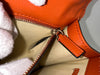 Small Glam Lock Orange Leather Flap Bag