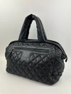 Coco Cocoon Mark Black Nylon Tote Bag