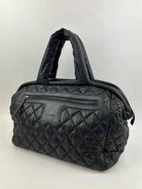 Coco Cocoon Mark Black Nylon Tote Bag
