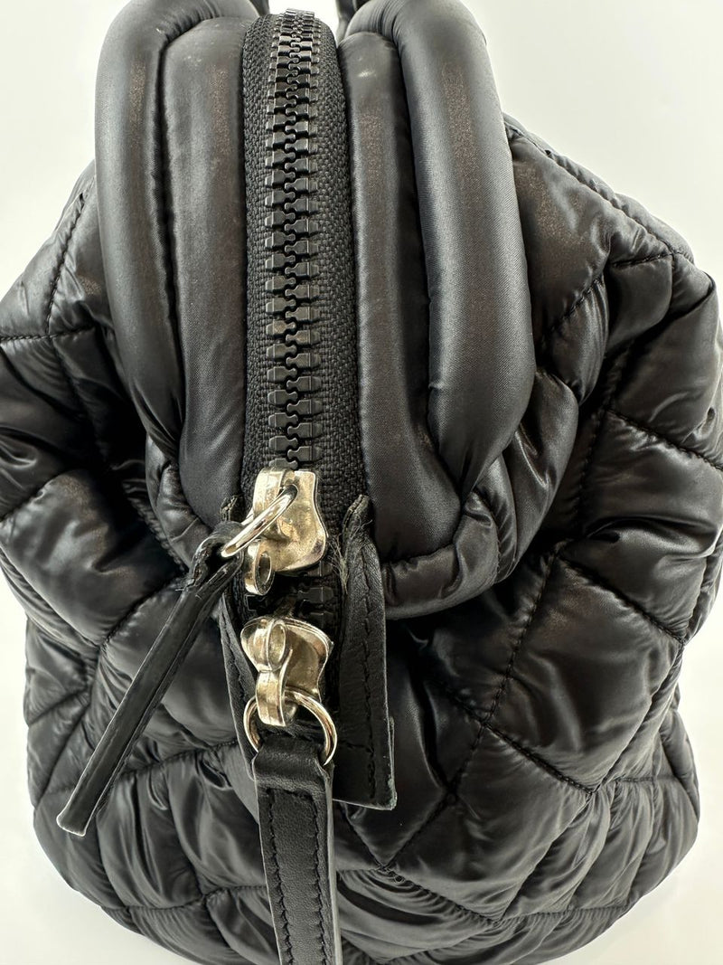 Coco Cocoon Mark Black Nylon Tote Bag