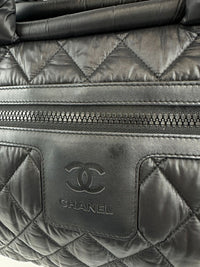 Coco Cocoon Mark Black Nylon Tote Bag