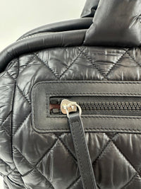 Coco Cocoon Mark Black Nylon Tote Bag