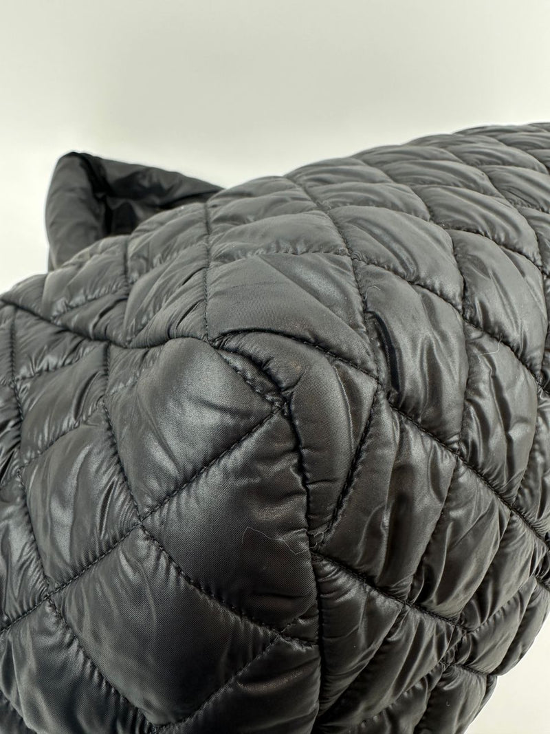 Coco Cocoon Mark Black Nylon Tote Bag