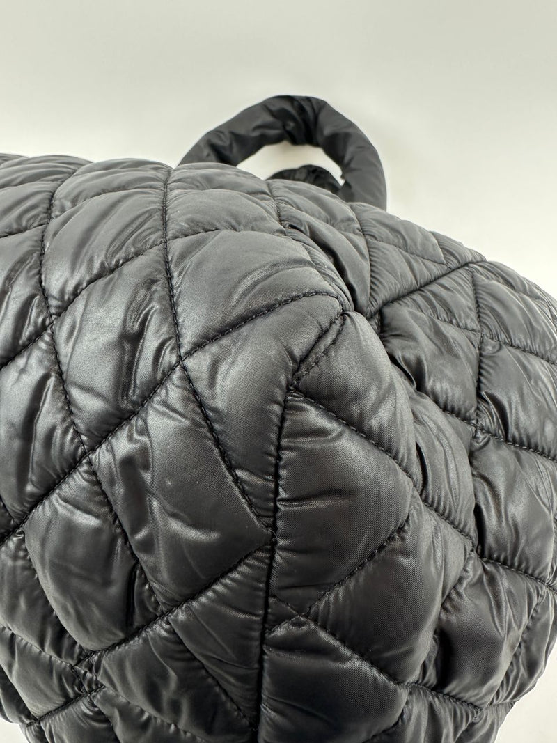Coco Cocoon Mark Black Nylon Tote Bag