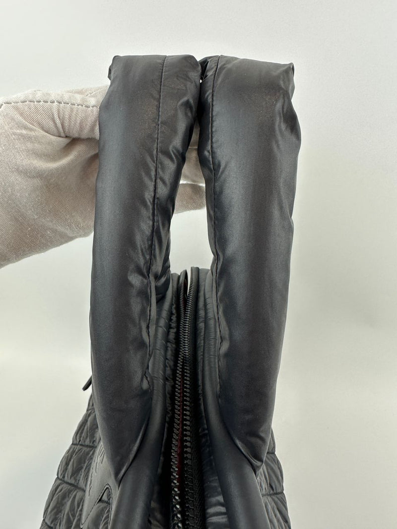 Coco Cocoon Mark Black Nylon Tote Bag