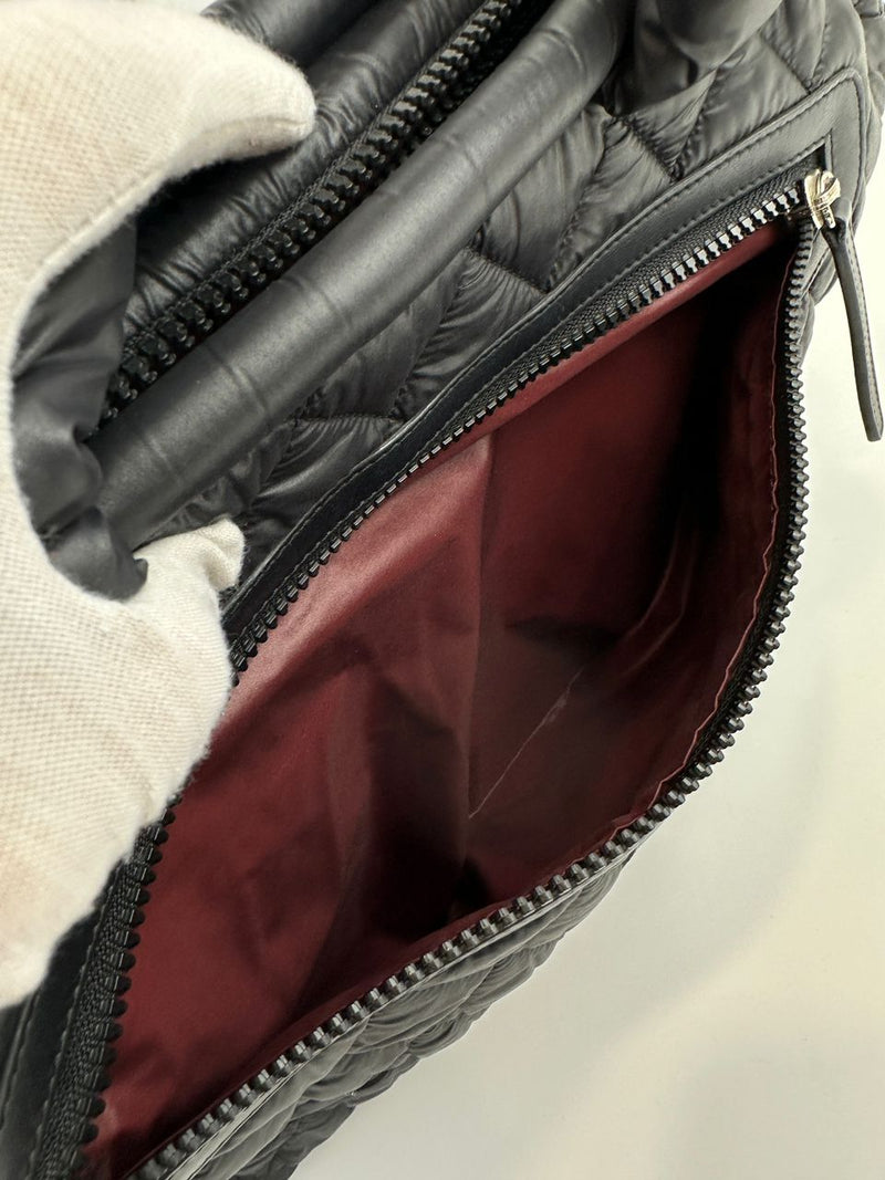 Coco Cocoon Mark Black Nylon Tote Bag