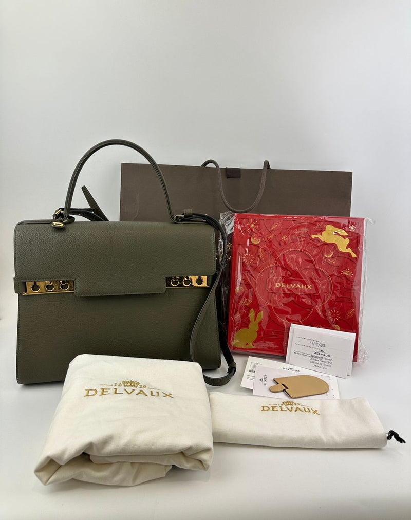 Tempete GM Crispy Calfskin Taupe Bag